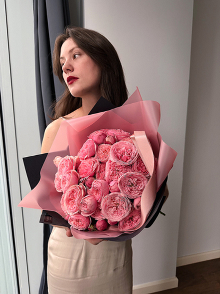 Розы Сильва Пинк в букете S