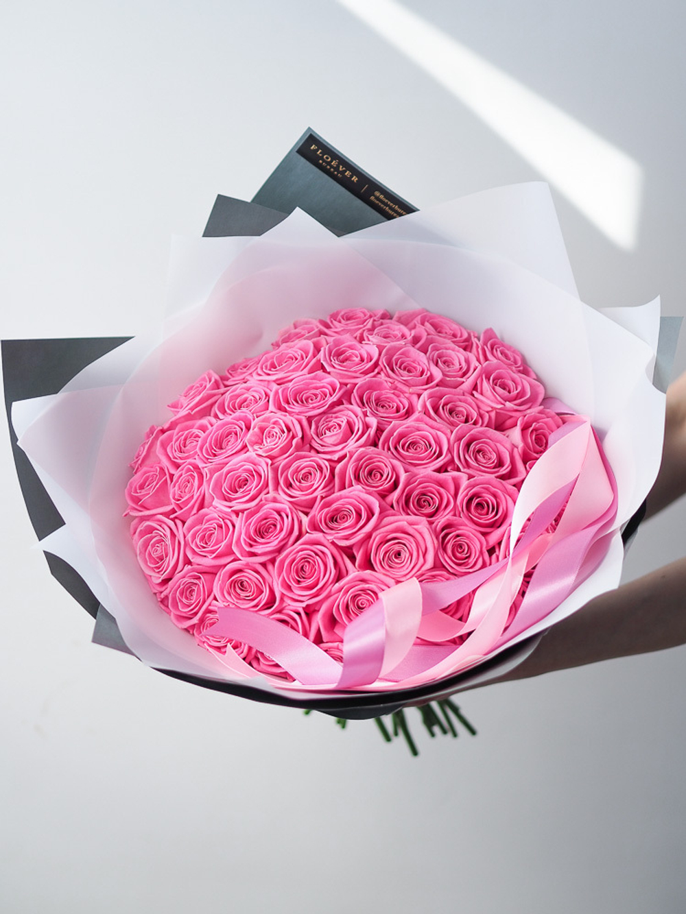 Розы Аква в букете XL