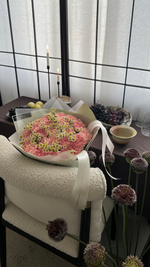 Дуобукет из розового диантуса и ромашек S