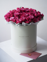 Кустовые розы Кайли в коробке XL